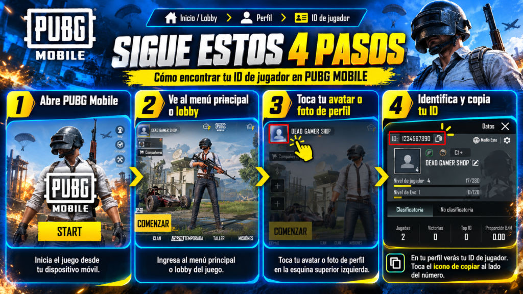 ¿Cómo obtengo mi ID de jugador?