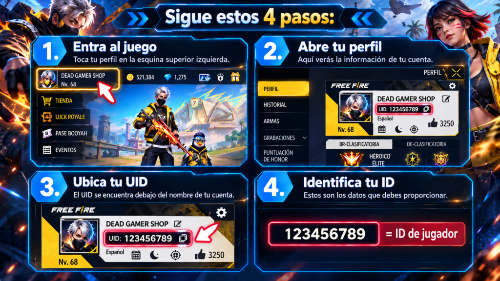 ¿Cómo obtengo mi ID de jugador?