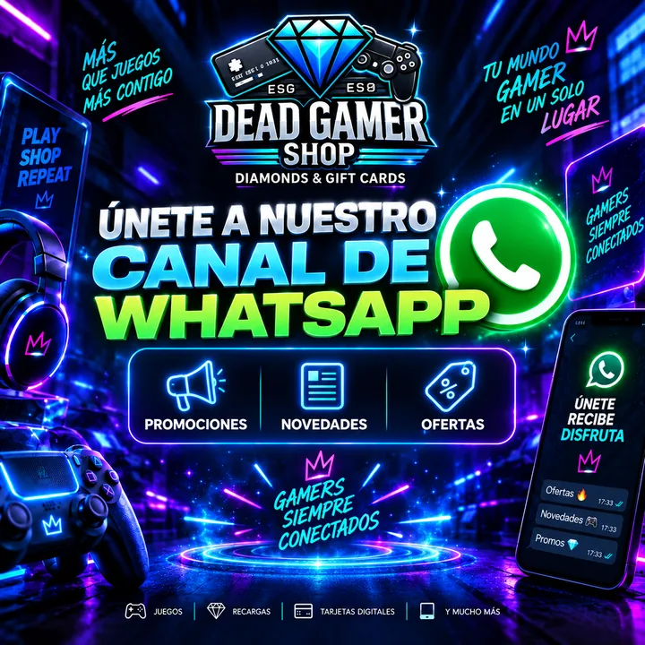 Únete al canal de WhatsApp de Dead Gamer Shop