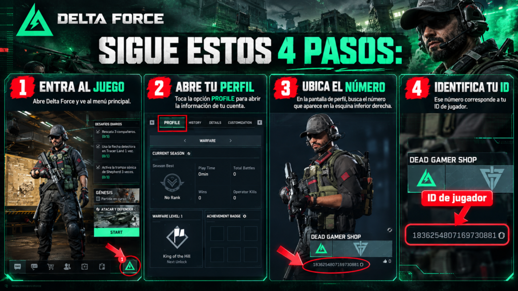 ¿Cómo obtengo mi ID de jugador?